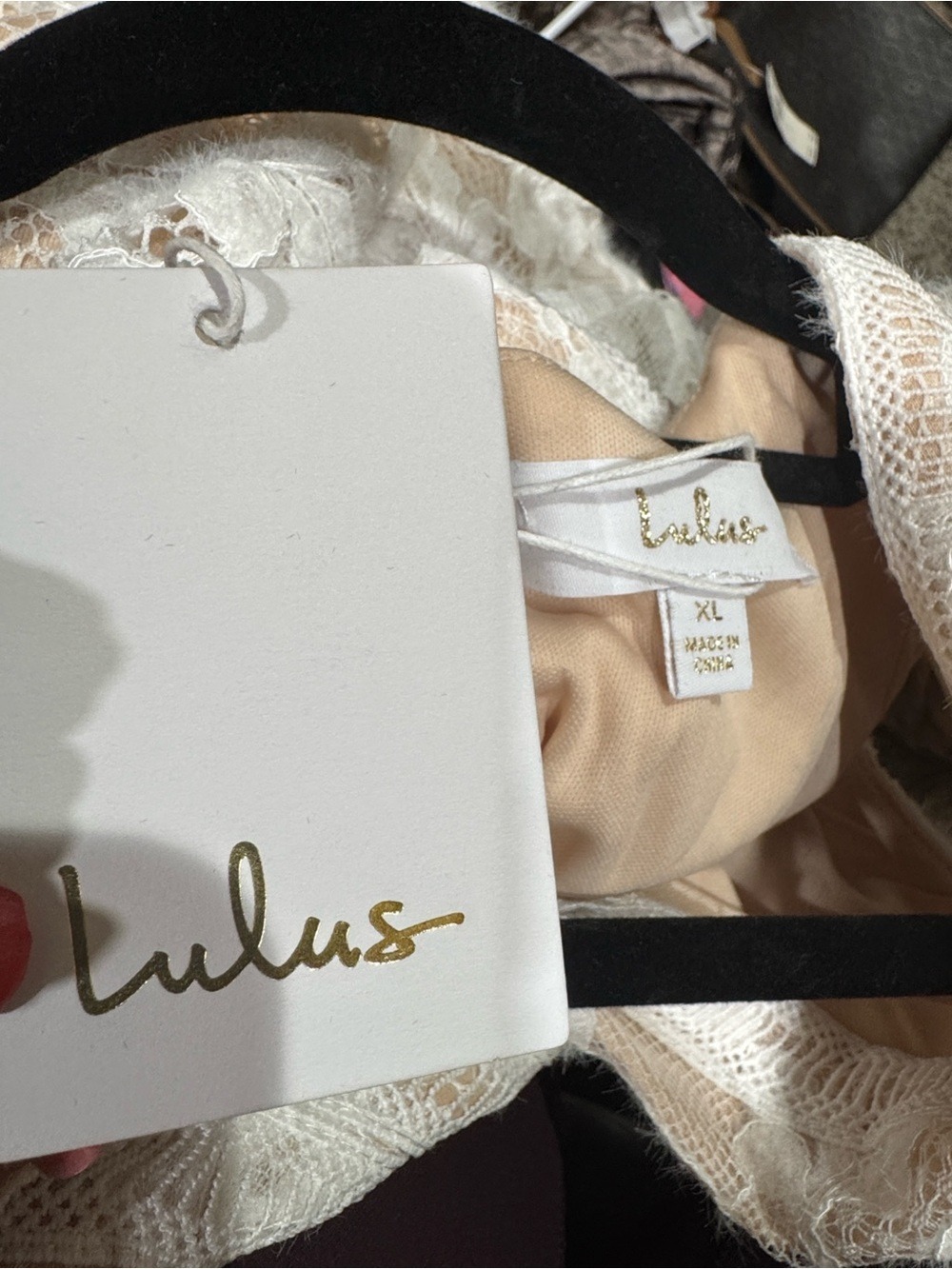 5. Lulu's Ivory Lace Maxi Dress with Ruffle Shoulders and Side Slit - Picture 8 of 8